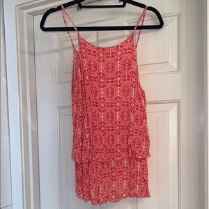 Red Patterned Women's Top